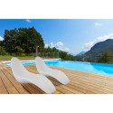Modern white polyethylene sun lounger for swimming pool and garden Sirio Bulk Discounts