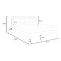 Modern Design King Size Bed 180x200 with LED USB Courier King Model