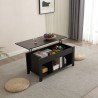 Modern lift-top coffee table with storage compartment Toppee Measures