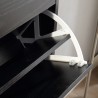 Space-saving modern entrance shoe cabinet 3 folding doors 2 drawers Kengat Measures