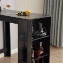 Modern high bar kitchen table for stools with shelves Charmes 