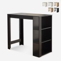 Modern high bar kitchen table for stools with shelves Charmes Sale
