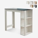Modern high bar kitchen table for stools with shelves Charmes Discounts
