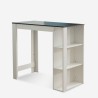 Modern high bar kitchen table for stools with shelves Charmes Cheap