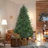 210cm tall classic green artificial Christmas tree with fake branches Melk On Sale