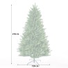 210cm tall classic green artificial Christmas tree with fake branches Melk Discounts