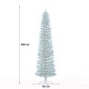 Slim snow-covered green artificial Christmas tree 180cm Mikkeli Discounts