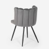 Dining chair armchair with upholstered velvet shell design Shelly Characteristics