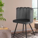 Dining chair armchair with upholstered velvet shell design Shelly Sale