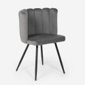 Dining chair armchair with upholstered velvet shell design Shelly Bulk Discounts