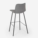 High fixed bar kitchen stool in modern velvet design Dett Characteristics