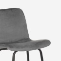High fixed bar kitchen stool in modern velvet design Dett Cost