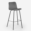 High fixed bar kitchen stool in modern velvet design Dett Bulk Discounts