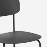 Dining chair in polypropylene and metal modern design Josy. 