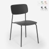 Dining chair in polypropylene and metal modern design Josy. On Sale