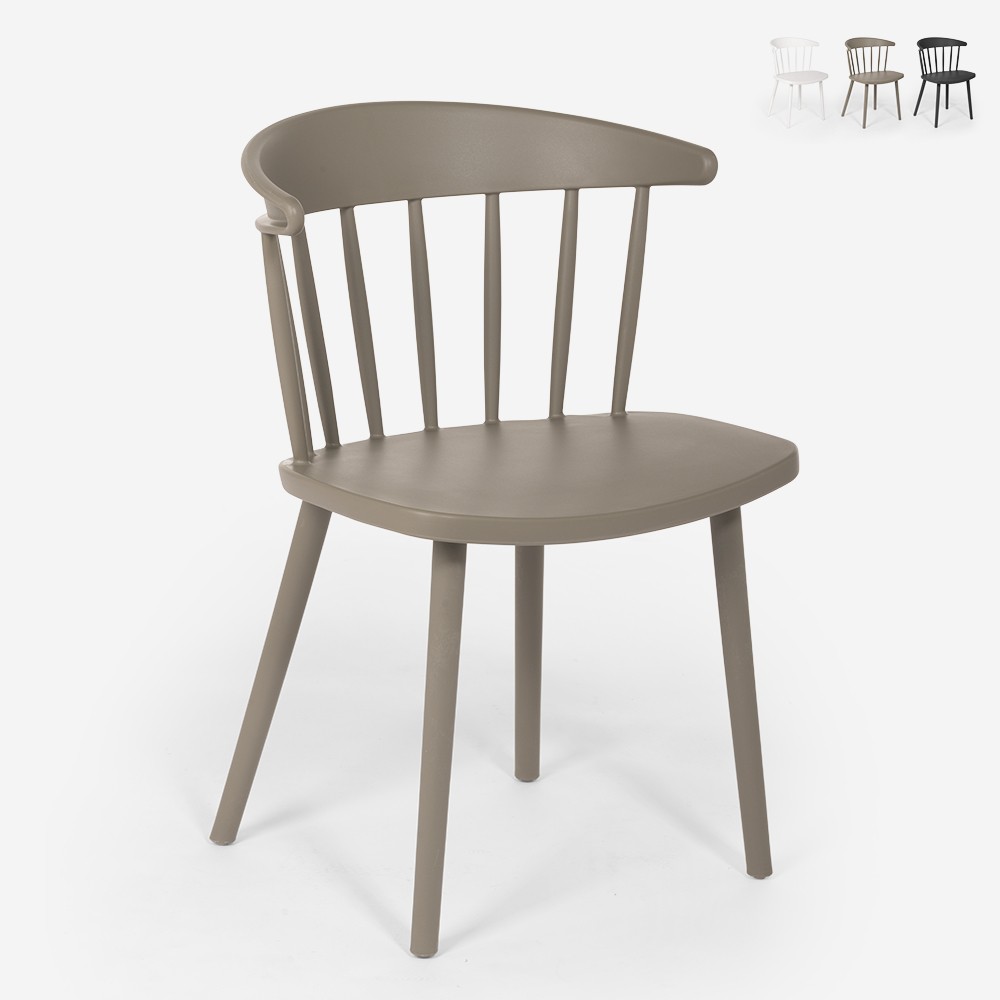 Indoor outdoor chair in modern Scandinavian design made of polypropylene Ogra