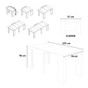 Extendable dining table 90x51-237cm console table entrance Garda 