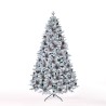 Artificial snow-covered Christmas tree decorated with pine cones 180cm Faaborg Discounts
