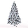 Artificial Christmas tree decorated and snow-covered 240cm with cones Uppsala. Discounts
