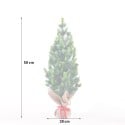 Small 50cm artificial Christmas tree for table with pine cones and fake snow Stoeren. Bulk Discounts