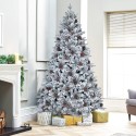 Artificial Christmas tree decorated and snow-covered 240cm with cones Uppsala. On Sale
