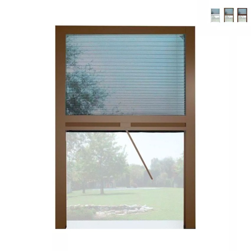 Pleated universal sliding window screen 110x160cm Melodie L On Sale