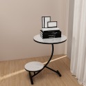 Elegant coffee table with 2 round marble shelves 45x50cm Marpes L. Offers