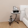 Elegant coffee table with 2 round marble shelves 45x50cm Marpes L. Bulk Discounts