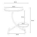 Elegant coffee table with 2 round marble shelves 45x50cm Marpes L. Choice Of