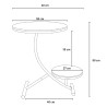 Coffee table design metal and marble 2 shelves 50x50cm Marpes XL Choice Of