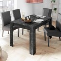Extendable marble effect dining table 90x137-185cm modern Auris Model