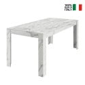 Dining room table 180x90cm modern marble effect Excelsior Discounts