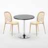 Cosmopolitan Set Made of a 70cm Black Round Table and 2 Colourful WEDDING Chairs Price