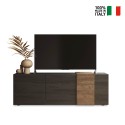 Modern design TV stand with 3 gray wood doors 181x44x59cm Suite Discounts