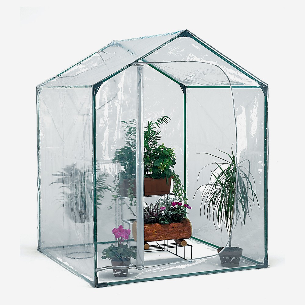 Balcony greenhouse for plants and flowers 153x153xh210cm PVC steel Mimosa M