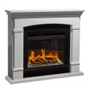 Floor-standing fireplace electric stove with white wooden frame Adams On Sale