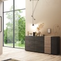 Modern living room sideboard cabinet with 3 drawers and 2 doors 181x44x86cm Maurice Measures