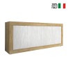 Credenza madia living room buffet 207cm in wood 4 doors white Altea WB Discounts