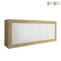 Credenza madia living room buffet 207cm in wood 4 doors white Altea WB Promotion