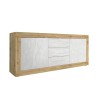Modern white wooden sideboard with 3 drawers and 2 doors Tribus WB Basic Bulk Discounts