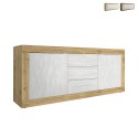 Modern white wooden sideboard with 3 drawers and 2 doors Tribus WB Basic Promotion