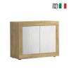 Mobile sideboard 114x42cm wood 2 doors white Sedis BW Basic Discounts
