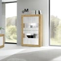 Modern living room display case with 4 white wooden doors 102x43cm Tina WB Basic Offers