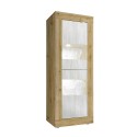Living room showcase wooden 2-door white glass Nina WB Basic Discounts