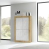 White 4-door credenza high storage cabinet Novia WB Basic Offers