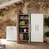 Outdoor Cabinet 3 Adjustable Shelves 80x45x180h Groove Alto Keter Discounts