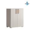 Outdoor locker 80x45x98h adjustable shelf Groove Basso Keter On Sale