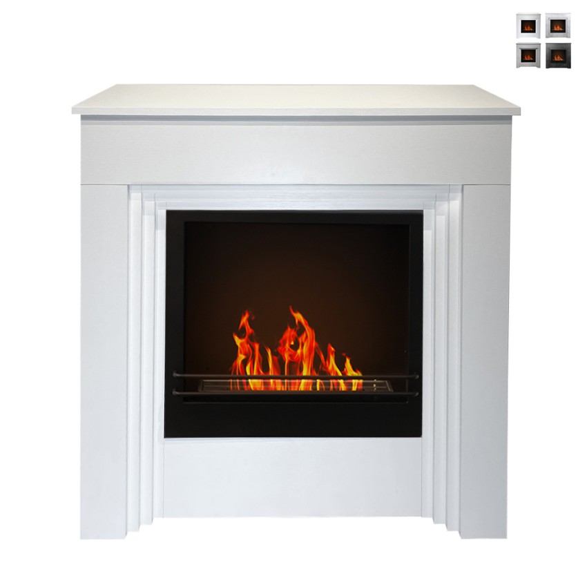 Bellini Freestanding Bioethanol Fireplace 96x35x96h Modern Design Mantel On Sale