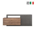 Madia credenza 2 doors 3 drawers modern design 200x42x82cm Milton Discounts