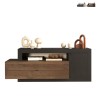 Modern mobile TV stand with 2 drawers door 160 x 42 x 65 Norton. Promotion